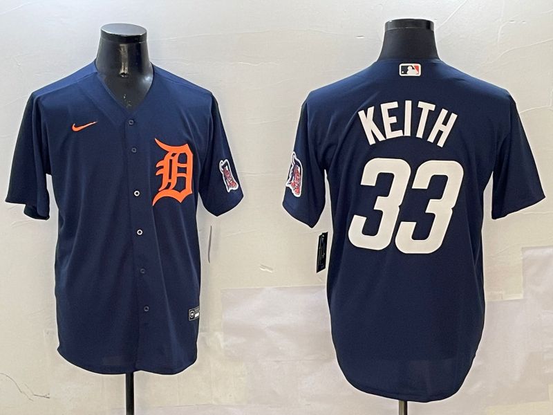 Men Detroit Tigers 33 Keith Drak Blue Game 2025 Nike MLB Jersey style 3111